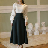 Sweater Tie Skirt - WOMONA.COM