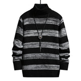 Winter Long-sleeved Trendy Slim Striped Sweater - WOMONA.COM