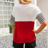 Short Sleeve Loose T-Shirt Top - WOMONA.COM
