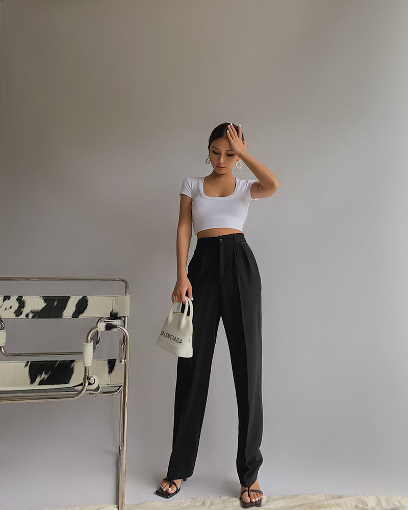 Drape Great Long Trousers - WOMONA.COM