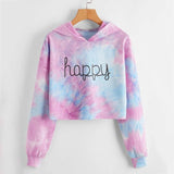 Rainbow Tie Dye Print Sweatshirt - WOMONA.COM