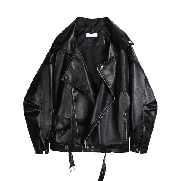 Short Leather Jacket - WOMONA.COM