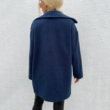 Slot Pocket Mid-length Coat - WOMONA.COM