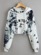 Rainbow Tie Dye Print Sweatshirt - WOMONA.COM