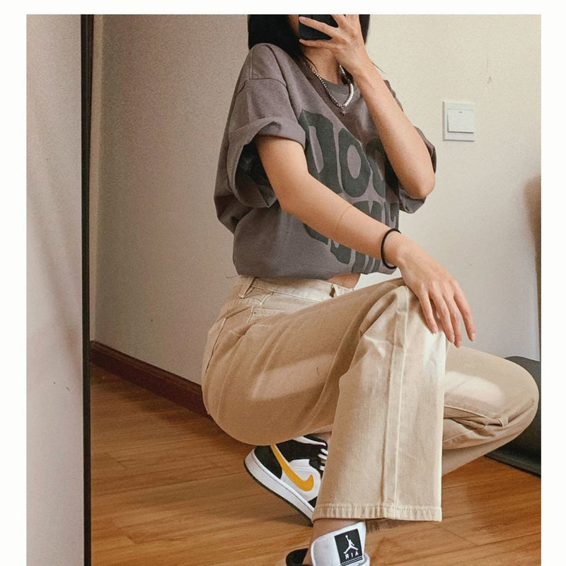 Straight Wide Leg Pants - WOMONA.COM