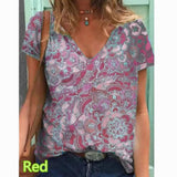 Short Sleeve Loose Plus Size T-shirt Top - WOMONA.COM