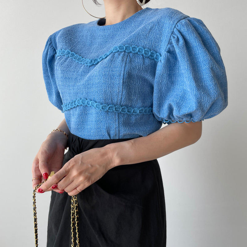 Retro Puff Sleeve Shirt Women - WOMONA.COM