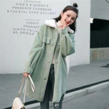 Mid-length Woolen Coat - WOMONA.COM