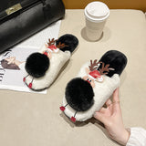 Women's Cute Warm Cartoon Plush Slippers - WOMONA.COM