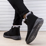 Winter Snow Boots Men Cutout Shoes - WOMONA.COM