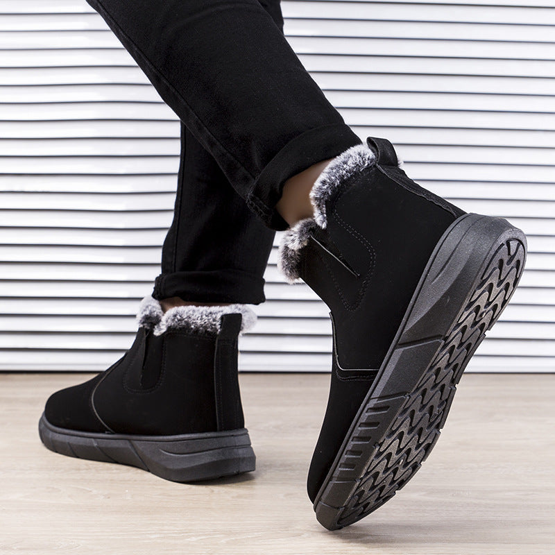 Winter Snow Boots Men Cutout Shoes - WOMONA.COM