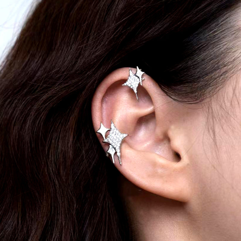 Bright Cross Heart Super Fairy Ear Clip - WOMONA.COM