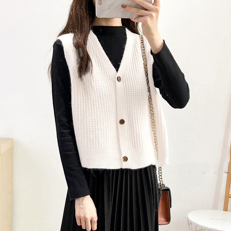 Cantilevered Sweater Waistcoat - WOMONA.COM