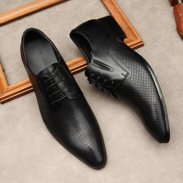 Italian Trendy Men's Pointed-toe Leather Shoes - WOMONA.COM