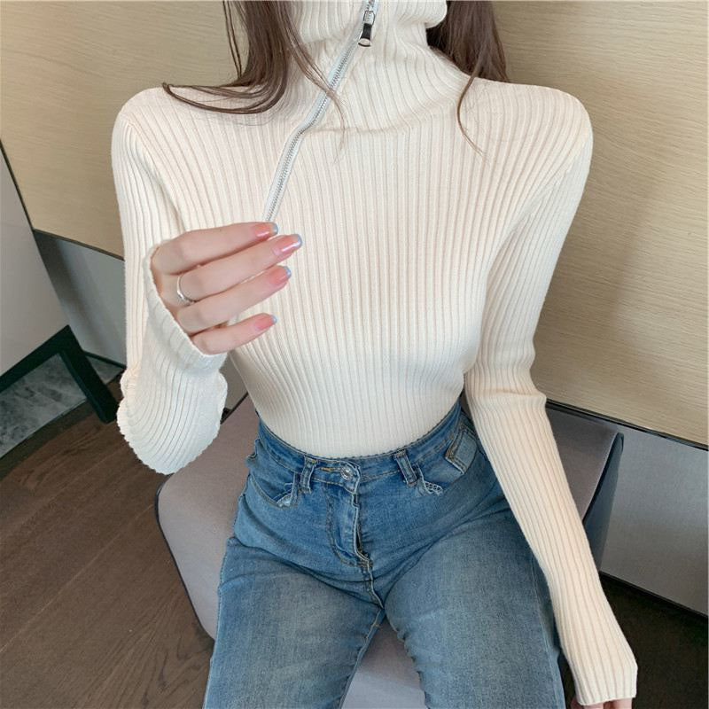 Long-sleeved Knitted Top - WOMONA.COM