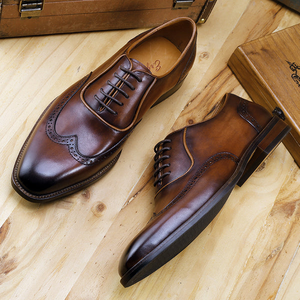 Broch Business Men's Formal Shoes - WOMONA.COM