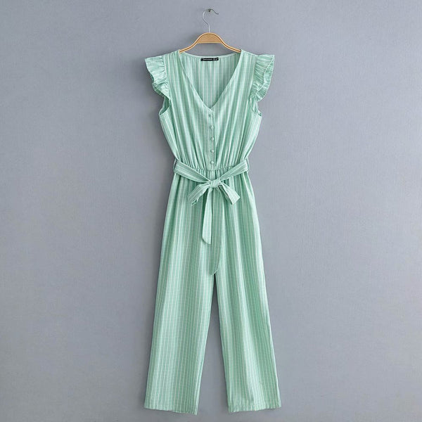 Stijlvolle katoenen jumpsuit - WOMONA.COM