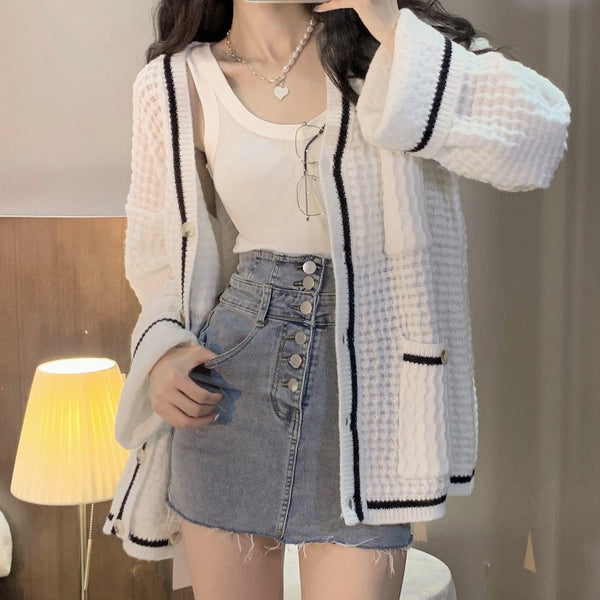 Knitted Cardigan Coat - WOMONA.COM