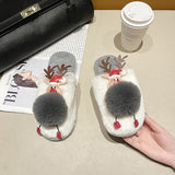 Women's Cute Warm Cartoon Plush Slippers - WOMONA.COM