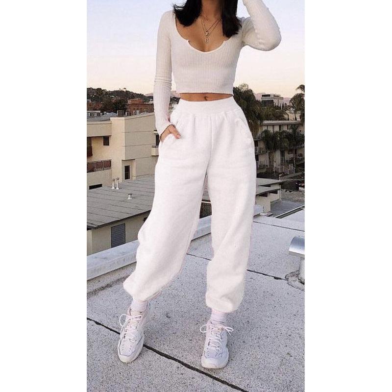 Sports Fleece Pants - WOMONA.COM