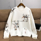 Embroidered Cotton Sweatshirt - WOMONA.COM