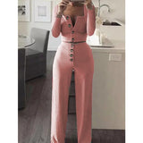 Slim Buttoned Casual Suit For Women - WOMONA.COM