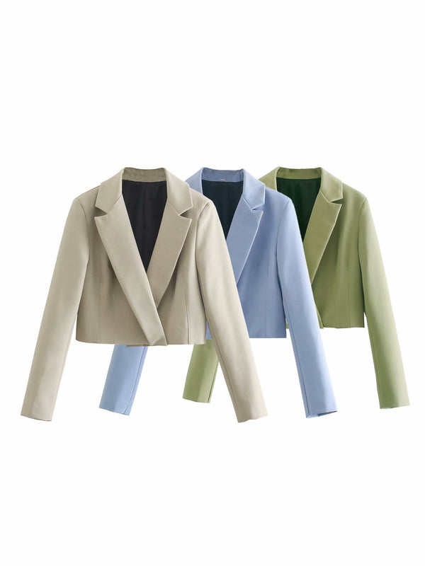 Cross Short Suit Jacket - WOMONA.COM