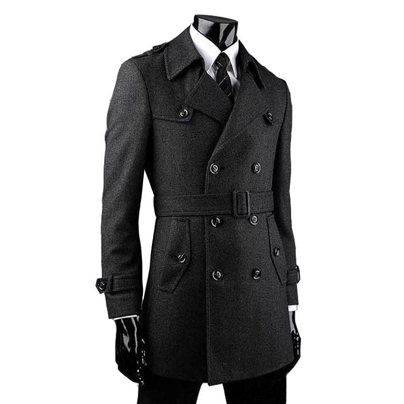 Casual Tweed Trench Coat Loose - WOMONA.COM