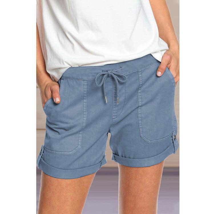 Casual Lace-up Shorts - WOMONA.COM