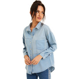 Loose Stitching Striped Shirt Jacket - WOMONA.COM