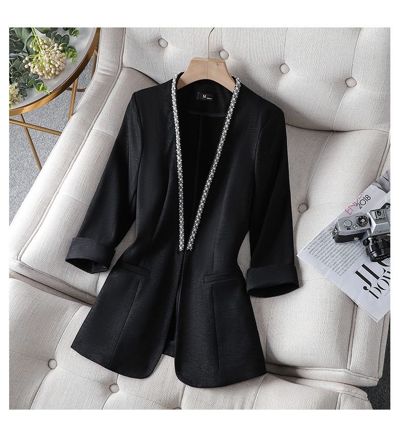Plus Size Women's Thin Suit Jacket - WOMONA.COM