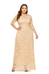 Plus Size Women New Hollow Lace Pocket Dress - WOMONA.COM