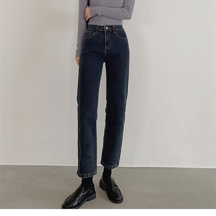 High Waist Black Jeans - WOMONA.COM
