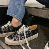 Leopard Print Canvas Shoes - WOMONA.COM