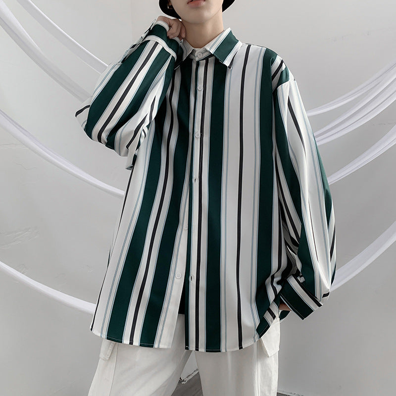 Retro Striped Shirt For Men - WOMONA.COM