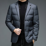 Collar Casual Down Jacket For Men - WOMONA.COM