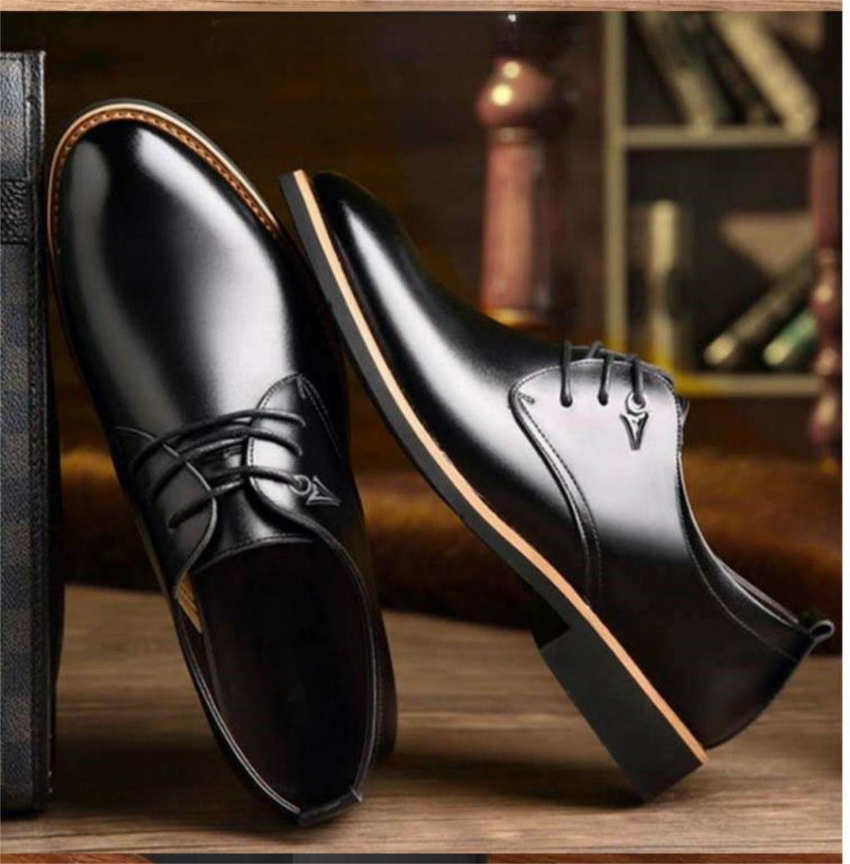 Men's Leather Shoes Inner Height - WOMONA.COM