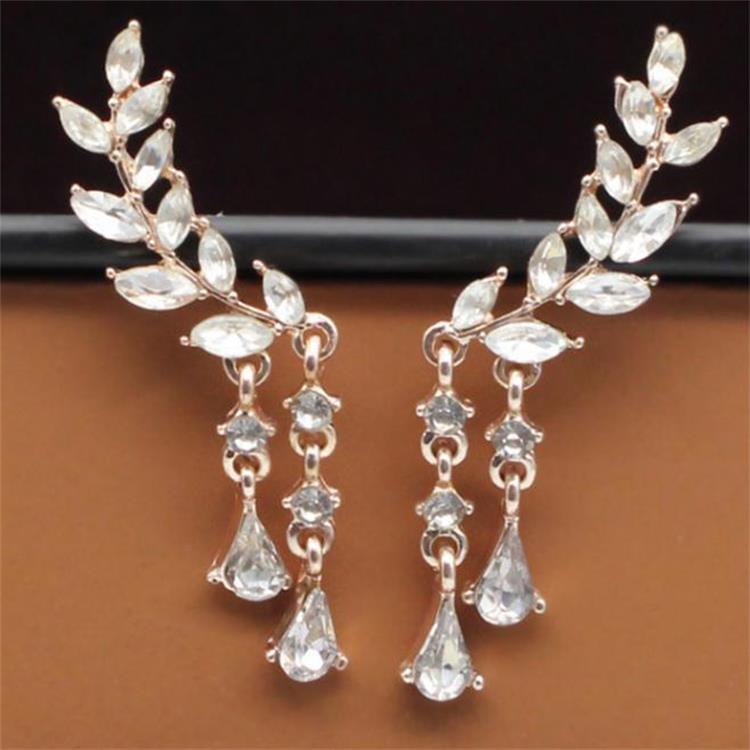 Leaf Tassel Earrings - WOMONA.COM