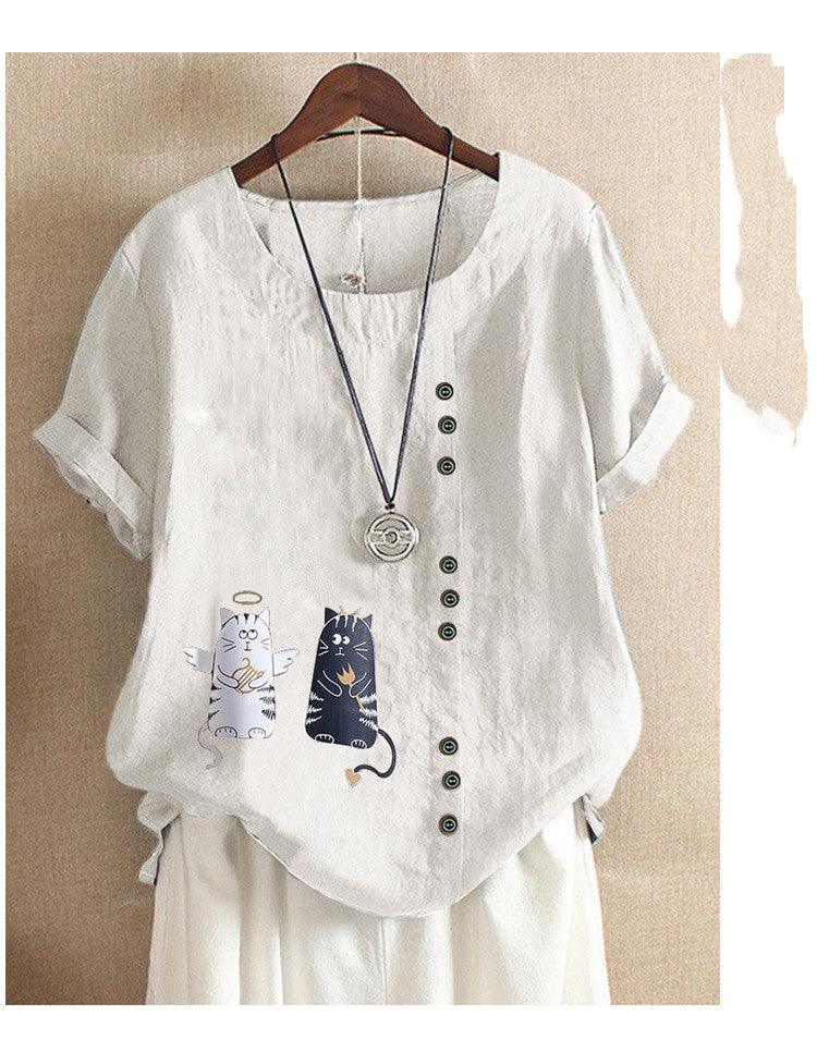 Chic Top Casual Fashion Loose Blouse - WOMONA.COM