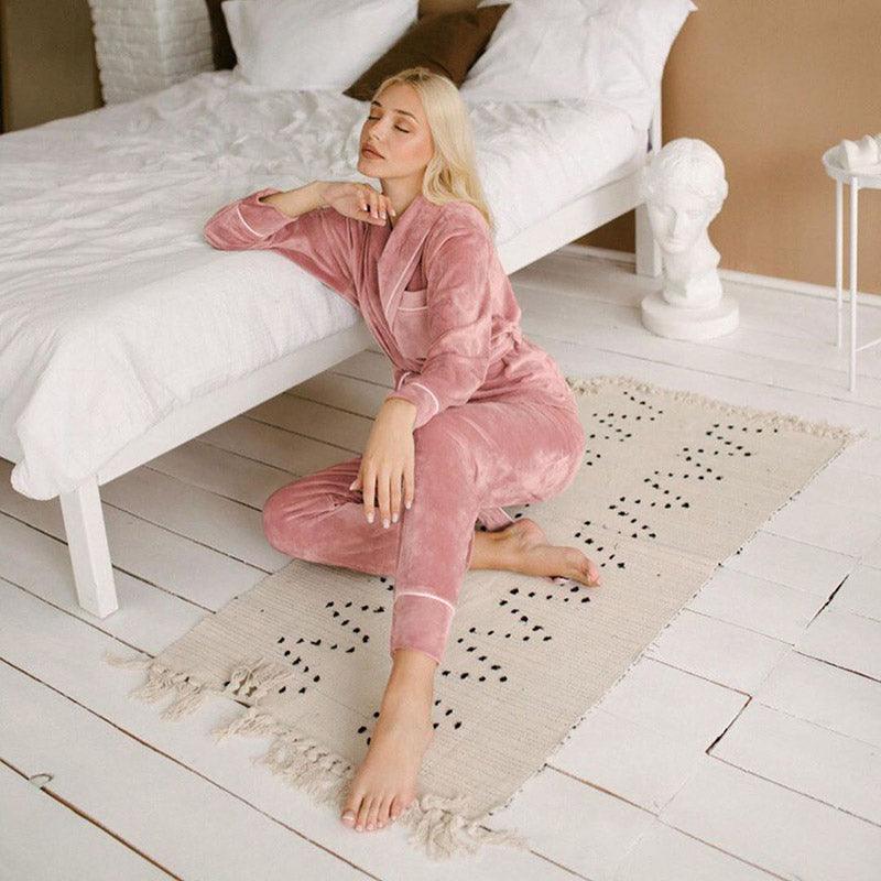 Long Sleeve Nightgown Set Women - WOMONA.COM