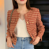 Tartan Short Jacket For Women - WOMONA.COM