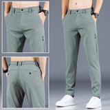 Ice Silk Men's Pants Straight Trousers Men's - WOMONA.COM