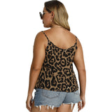 Plus Size Leopard Print Summer Shirt - WOMONA.COM