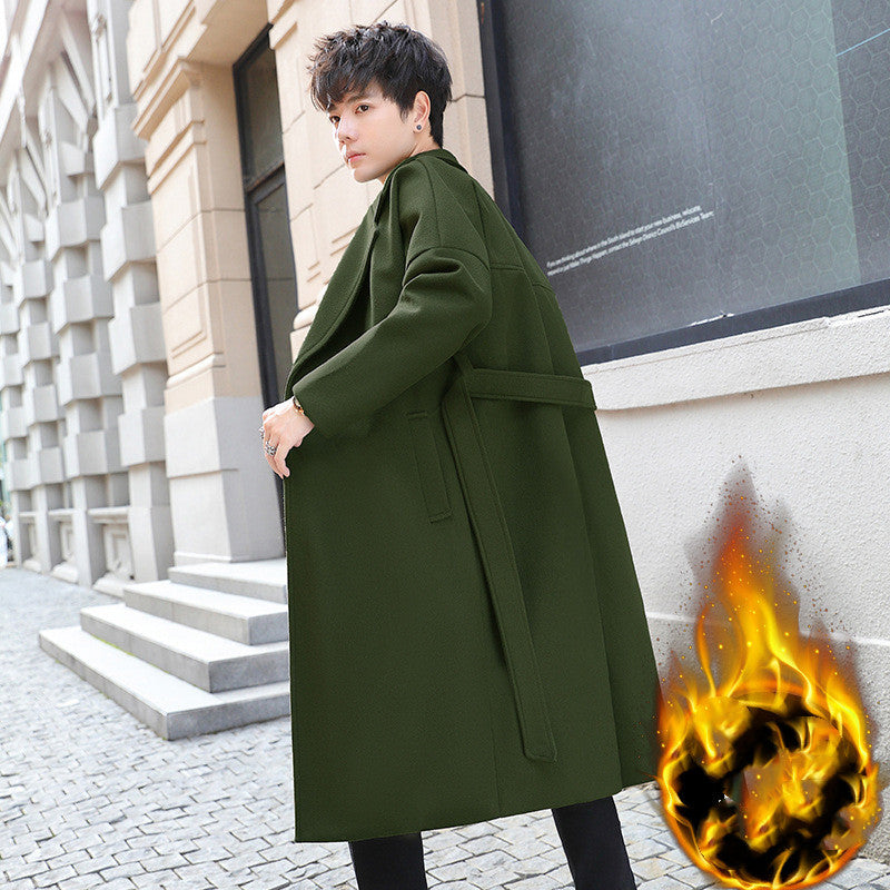 Trendy Woolen Trench Coat - WOMONA.COM