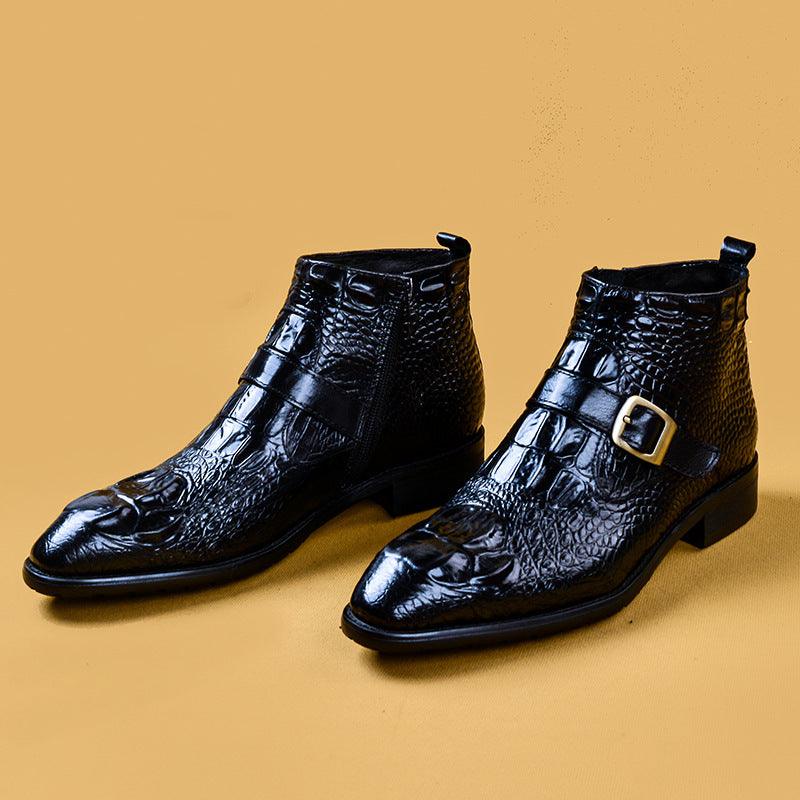 Men's British Style Formal Leather Shoes - WOMONA.COM