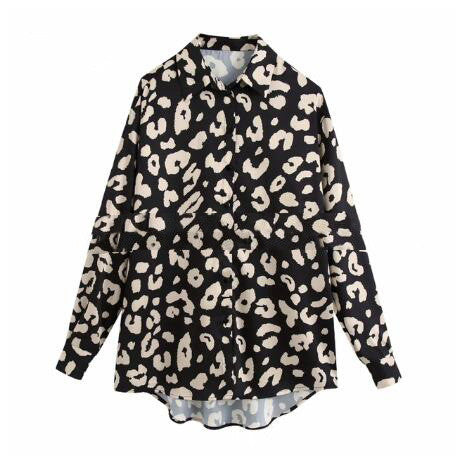 Animal Print Textured Shirt - WOMONA.COM