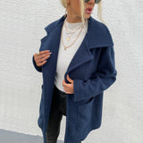 Slot Pocket Mid-length Coat - WOMONA.COM