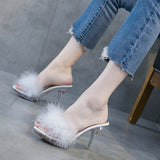 Crystal Wool Slippers - WOMONA.COM