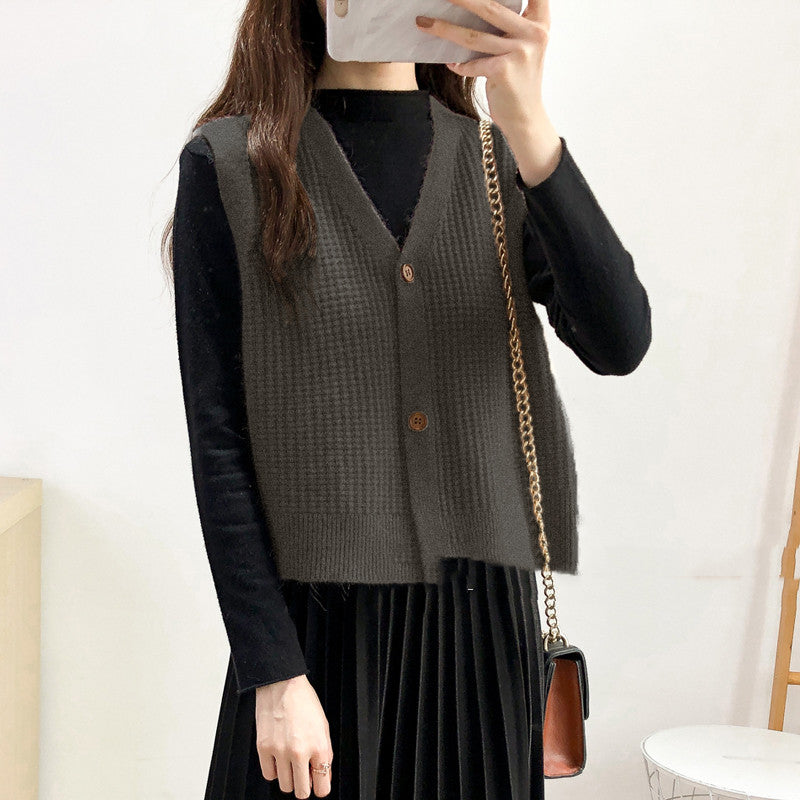 Cantilevered Sweater Waistcoat - WOMONA.COM