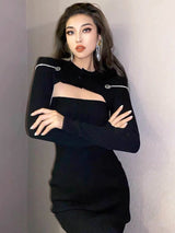 Hip Slim Knitted Dress Women - WOMONA.COM